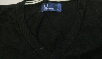 Fred Perry sweter wełniany w szpic XL