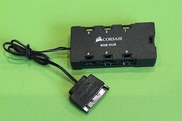 Вентиляторный концентратор со светодиодной подсветкой RGB, 6 портов для узла Lightning Core iCue