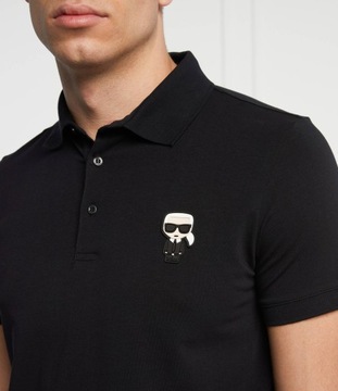 koszulka polo meska granatowa karl lagerfeld polówka meska slim fit