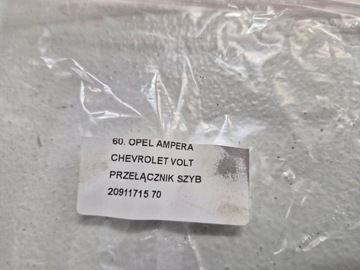 OPEL AMPERA CHEVROLET VOLT PŘEPÍNAČ PANEL KNOFLÍKY SKEL 20911715