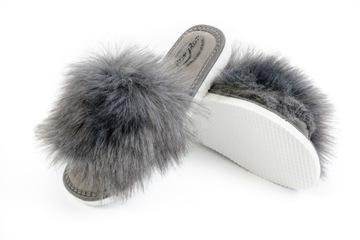 Модные женские тапочки красивая мех Ciapa мех