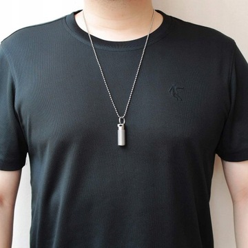 Контейнер для хранения лекарств, таблеток, титановый брелок