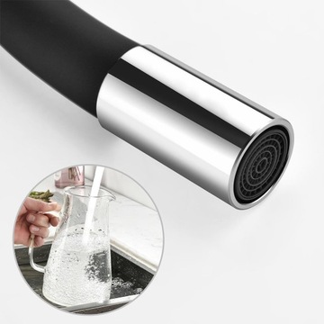 КУХОННЫЙ Смеситель С ГИБКИМ ИЗЛИКОМ, ЧЕРНЫЙ