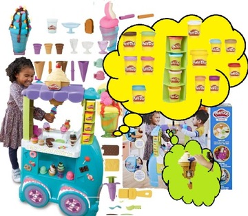 PLAY DOH ZESTAW DUŻY LODZIARNIA 12 TUB CIASTOLINY