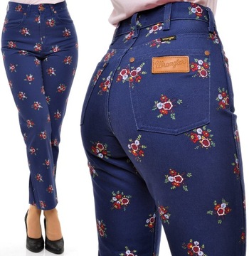 WRANGLER spodnie HIGH blue MOM JEANS W29 L30