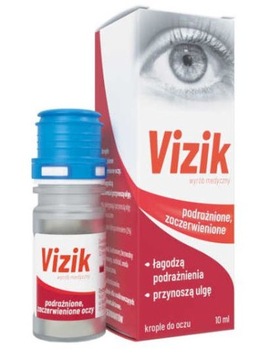 VIZIK PODRAŻNIONE ZACZERWIENIONE OCZY KROPLE 10 ML