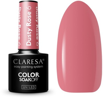 Claresa lakier hybrydowy Dusty Rose 6 malinowy