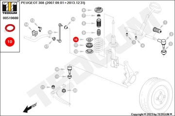 Tedgum 00519669 Пружинная пластина 00519669 00519669