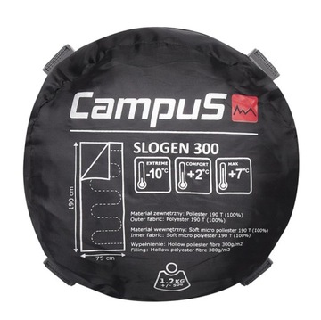 ТЕПЛЫЙ СПАЛЬНЫЙ МЕШОК CAMPUS SLOGEN 300 КОНВЕРТ ОДЕЖДА - R