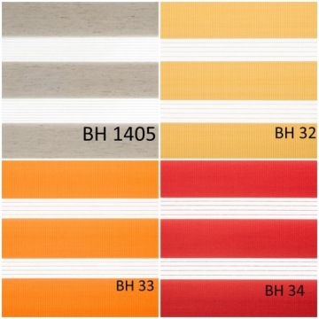 Рулонные шторы день-ночь в кассете со струнными направляющими.