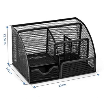 Настольный органайзер, 6 отделений, ящик, место для писем, металл.