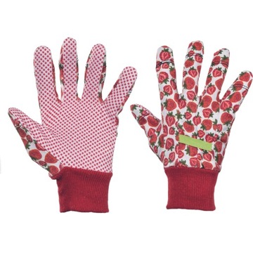 Rękawice robocze DAMSKIE MOCNE rękawice ogrodowe ANTYPOŚLI FRESH Fruit r. 8