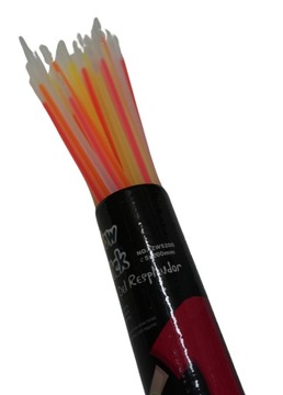 ŚWIECĄCE FLUORESCENCYJNE LED PATYCZKI PAŁKI 50SZT ŚWIATŁO PATYKI RURKI GRA