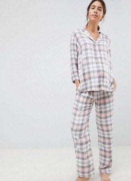 MATERNITY KOSZULA OD PIŻAMY W KRATĘ 44 450