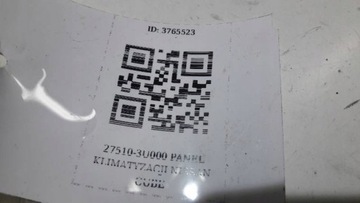275103U000 PANEL KLIMATIZACE NISSAN CUBE