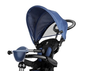 Трехколесная коляска 4 в 1 с поворотной на 360° крышей Cosy Qplay Blue