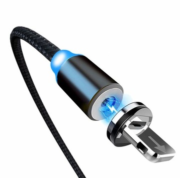 KABEL MAGNETYCZNY 3w1 DO IPHONE TYP-C MICRO USB