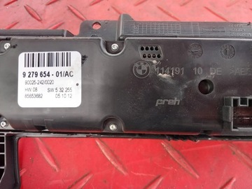 BMW X5 E70 X6 E71 PANEL OBSLUHY AUTORÁDIO KLIMATIZACE 9279654