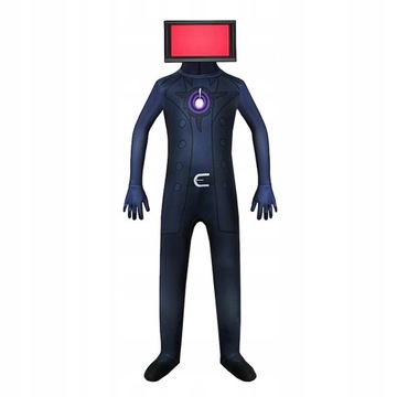 Skibidi Toaleta TITAN TV MAN COSPLAY STRÓJ 110-1