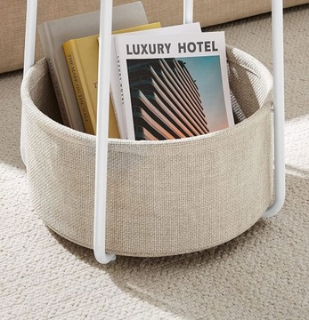 Stolik okrągły z koszem