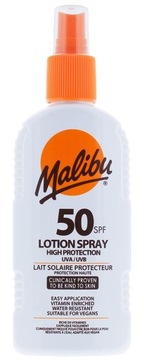 Malibu Спрей SPF50 200 мл + гель после загара 100 мл