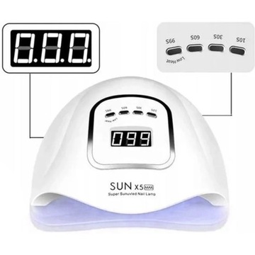 УФ/светодиодная лампа для ногтей мощностью 80 Вт для гелевых гибридов SUN X5 MAX с белым ЖК-дисплеем