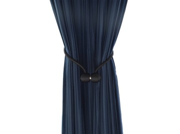 SPINKA MAGNES KLAMRA UPIĘCIE FIRAN ZASŁON SZNUREK CZARNY