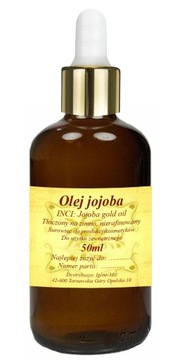 OLEJ JOJOBA GOLD 50ml z pipetą - zimnotłoczony