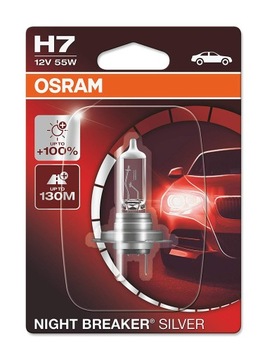 OSRAM H7 55W 12V NIGHT BREAKER SILVER +100%