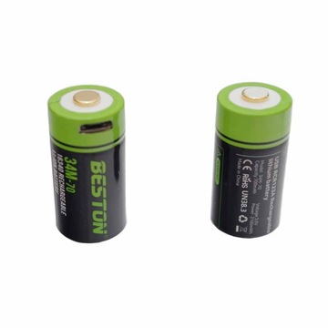 4x CR123a 3,0 В 2100 мВтч USB RCR 16340 литиевая батарея