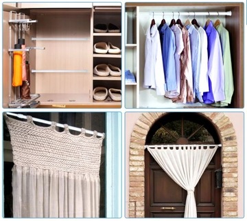 Телескопическая штанга для гардероба, окна в ванной, расширение без сверления, 40-70 см