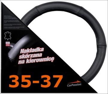 NAKŁADKA na kierownicę skórzana SKÓRA 35-37 cm