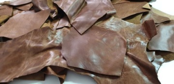 НАТУРАЛЬНАЯ КОРИЧНЕВАЯ КОЖА, ОБРЕЗ 1,5кг, ВЫСОКОГО КАЧЕСТВА.