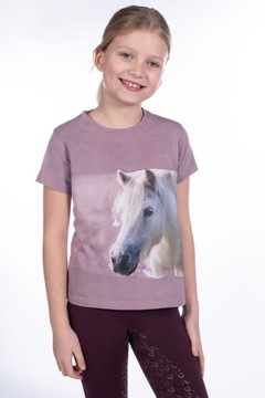 HKM bluzka t-shirt z konikiem ALVA mauve [R: 146/152]