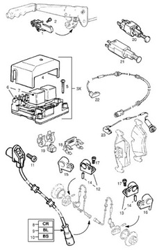 Крепление датчика ABS OPEL 90345826