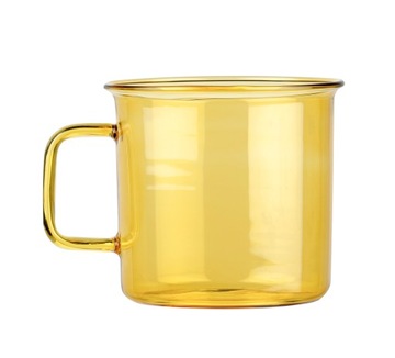Kubek z uszkiem (szklany żółty) 350ml Muurla