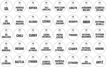 SPICE ROUND Подставка для специй 20 шт. ОРГАНАЙЗЕР для специй + наклейки