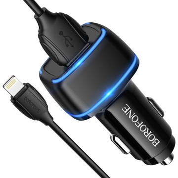 Автомобильное зарядное устройство Borofone BZ14 Max 2xUSB 2,4А