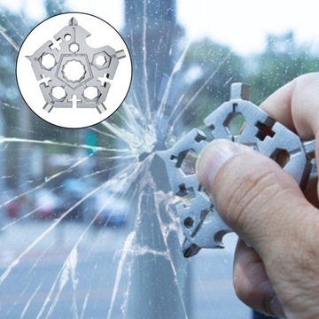 Wielofunkcyjny klucz Mini Snowflake Narzędzie Srebrny