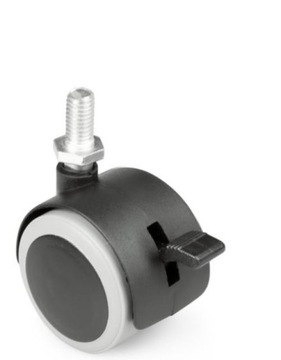 KÓŁKO OBROTOWE GUMOWANE 40 Z GWINTEM M8 I HAMULCEM