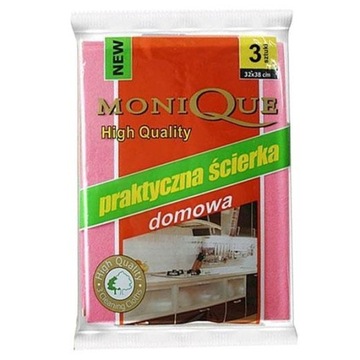 Ścierka Monique w opakowaniu 3 szt wielokolorowe praktyczne domowe kuchenne
