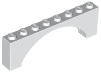 LEGO 16577 łuk mostek arch 1x8x2 biały 2szt.