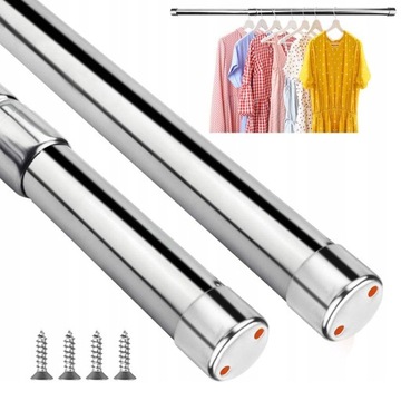 ТЕЛЕСКОПИЧЕСКАЯ РУЧКА ДЛЯ СУШИЛКИ ОДЕЖДЫ 68-120СМ, ИЗ НЕРЖАВЕЮЩЕЙ СТАЛИ.