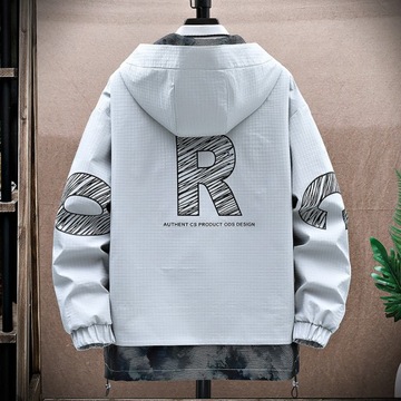 2023 Новая весенняя мужская куртка с капюшоном, дышащая верхняя одежда