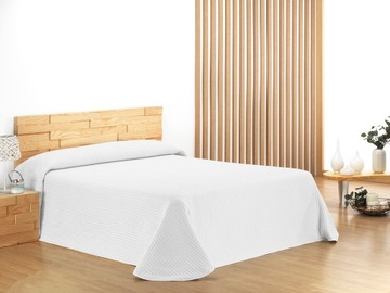 Narzuta na Łóżko 180 x 270 cm Bawełniana żakardowa Szara