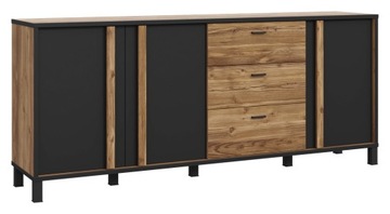 Komoda szeroka 200 cm do salonu HAYATO HYTK241L-M215 minimalistyczna FORTE