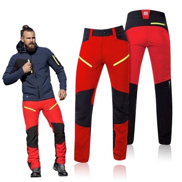 Spodnie Robocze Męskie Softshell Czerwone Elastyczne FIT ARDON CITYCONIC 52