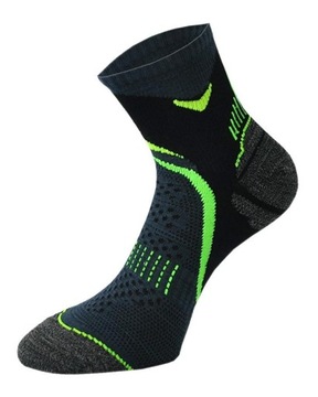 Skarpety biegowe Run Performance DryTex Comodo czarny zielony rozmiar 43-46