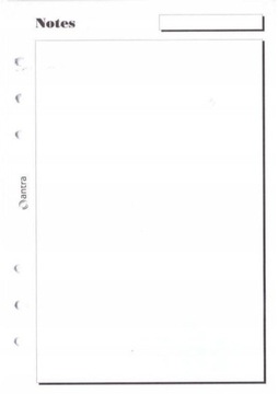WKŁAD DO ORGANIZERA K NOTES ANTRA, ANTRA