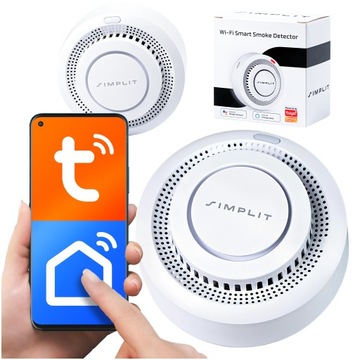 CZUJNIK DYMU OGNIA WIFI ALARM CZUJKA TUYA SIMPLIT